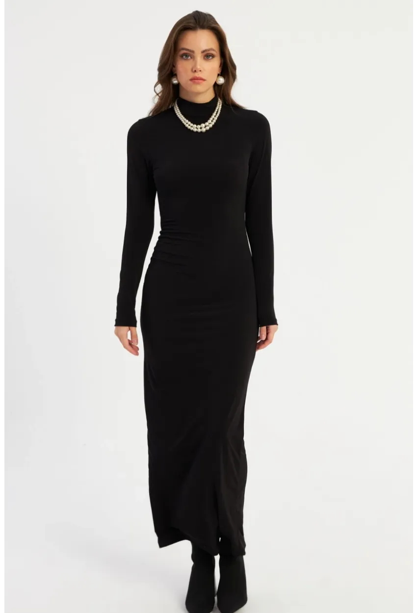 Kadın Siyah Maxi Elbise MLİK100