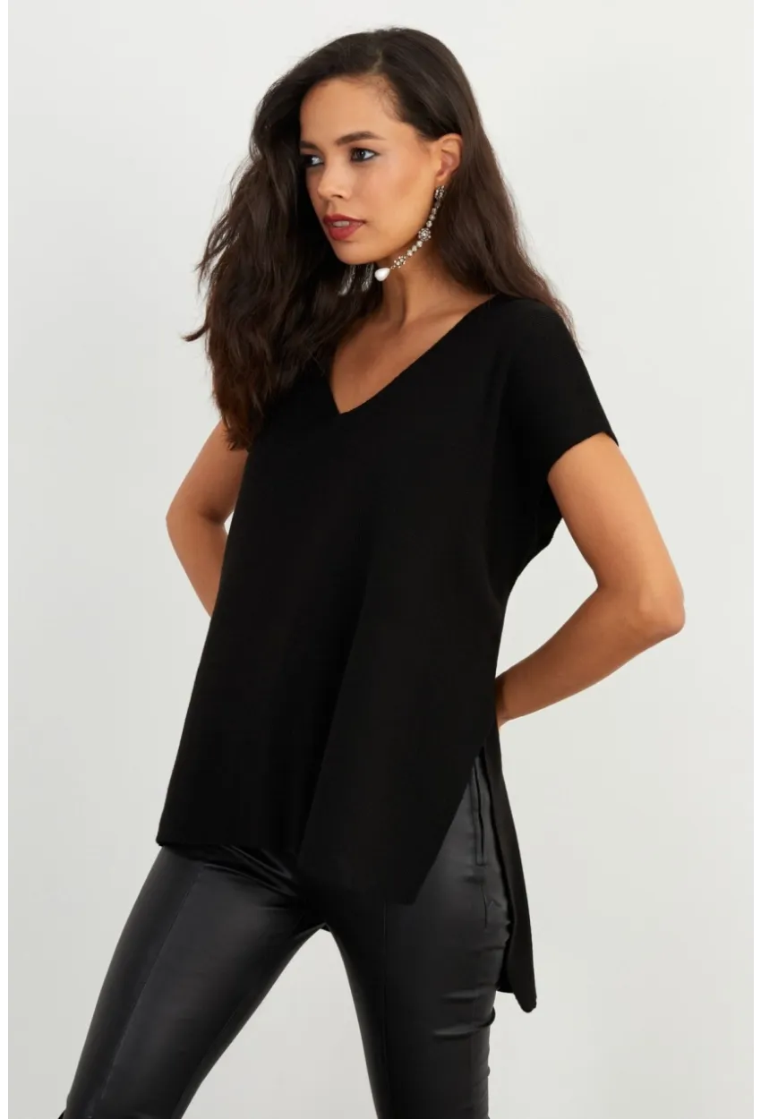 Kadın Siyah Süveter YV101