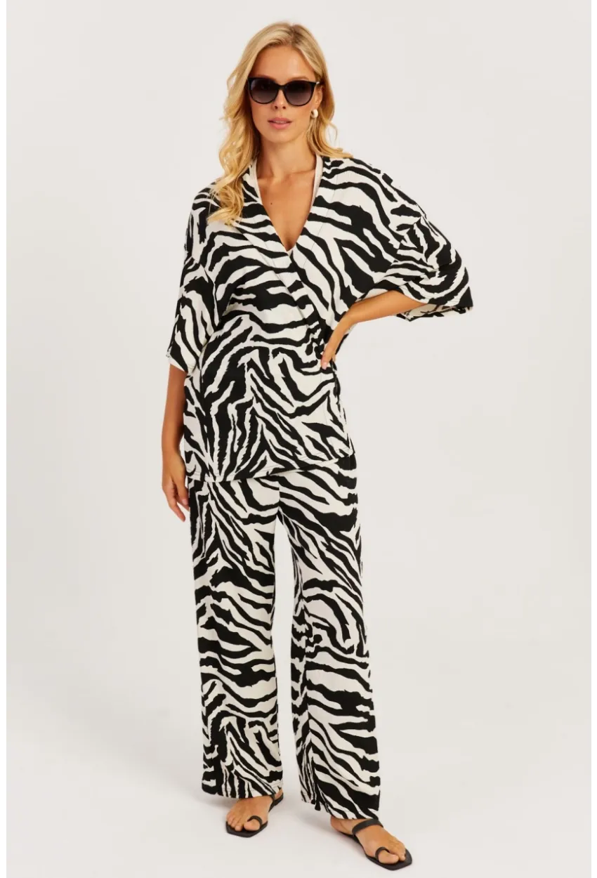 Kadın Taş-Siyah Kimono Takım RİN305