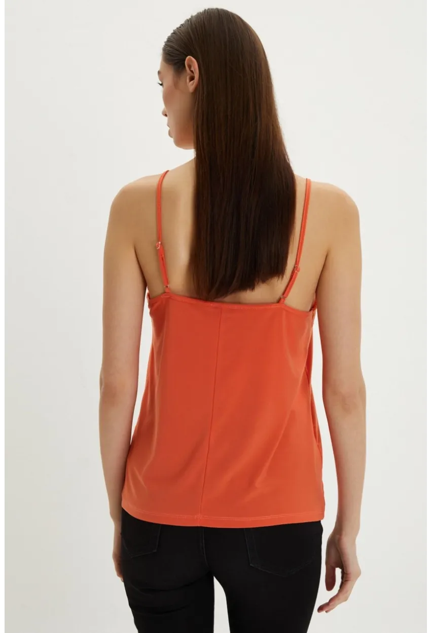 Kadın Turuncu Dantelli Atlet LPP5008