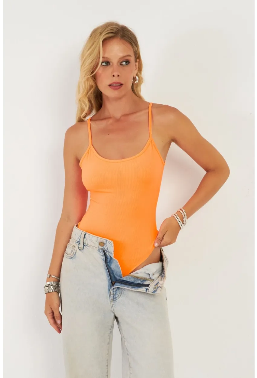 Kadın Turuncu Kaşkorse Body AYD367