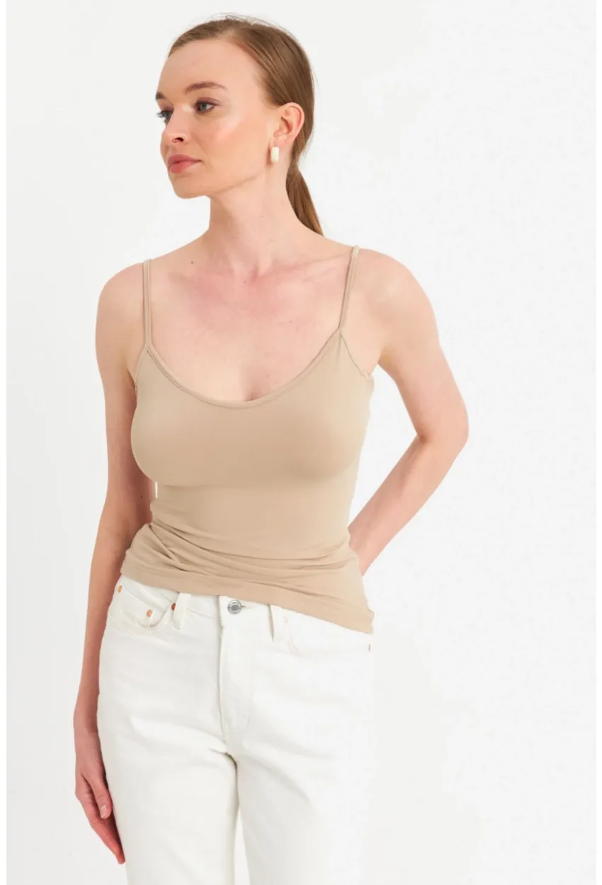 Kadın Vanilya Askılı Basic Atlet FLS06