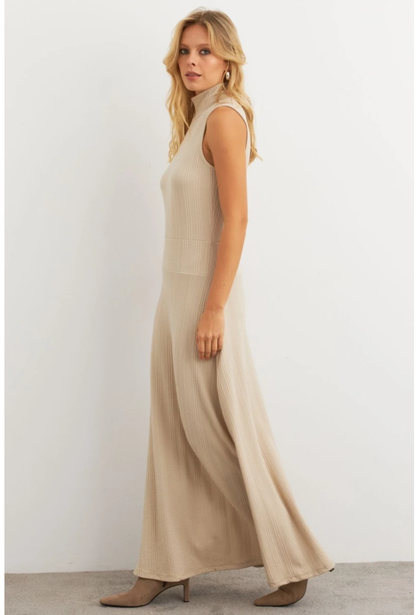 Kadın Vanilya Basic Maxi Elbise MTF29
