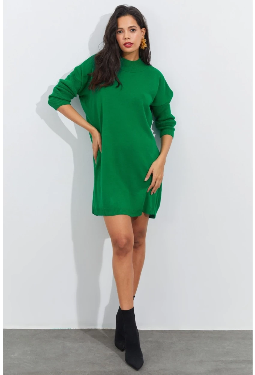 Kadın Yeşil Triko Tunik YV110