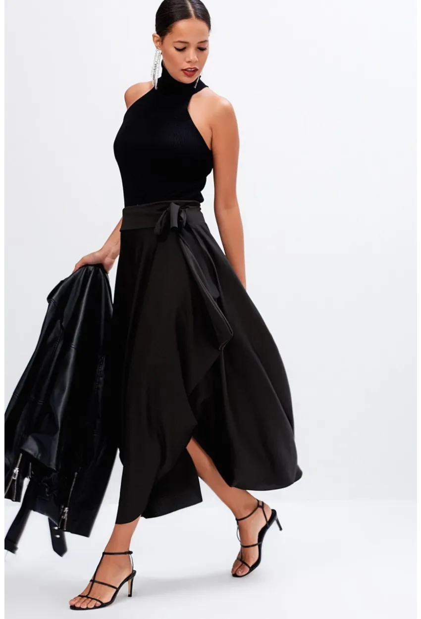 Siyah Asimetrik Etek MLV52