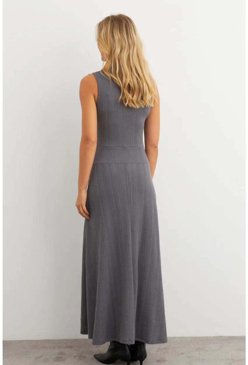 Kadın Antrasit Basic Maxi Elbise MTF29