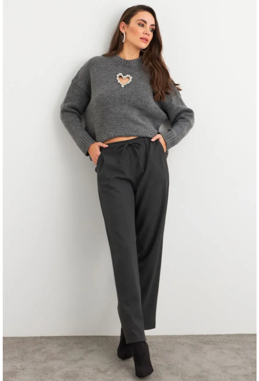Kadın Antrasit Pantolon ELA6647