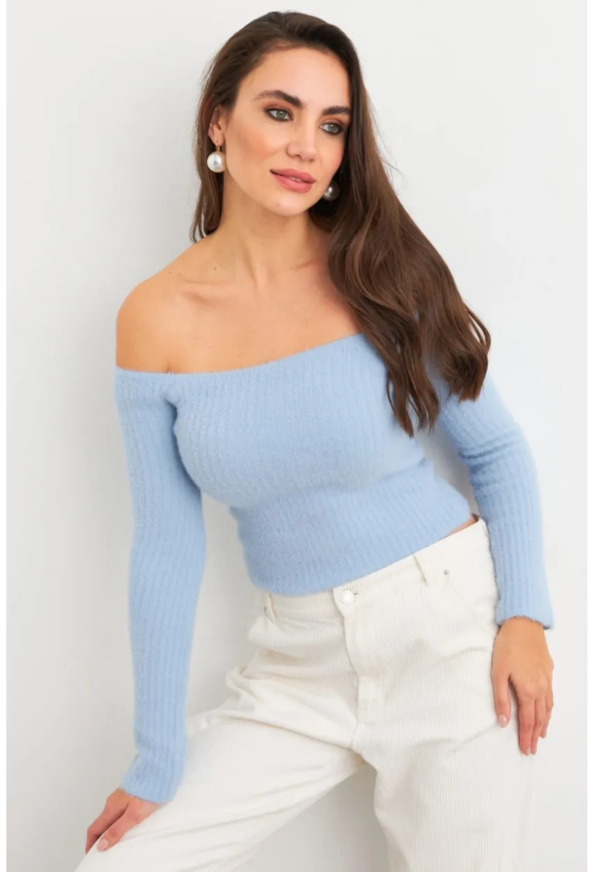 Kadın Bebe Mavi Yumuşak Dokulu Bluz SE7