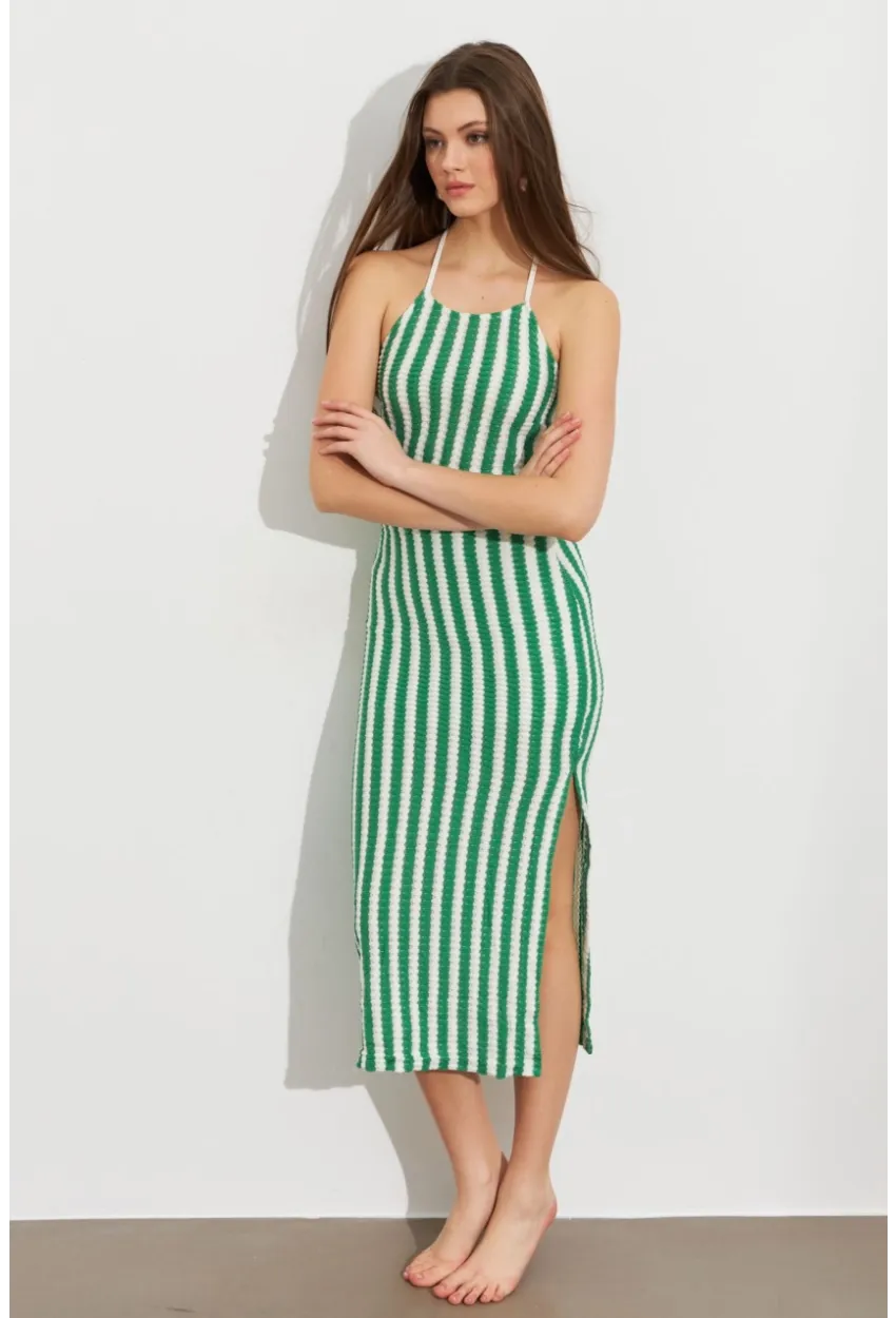 Kadın Benetton-Yeşil Etekli Triko Takım ROP108