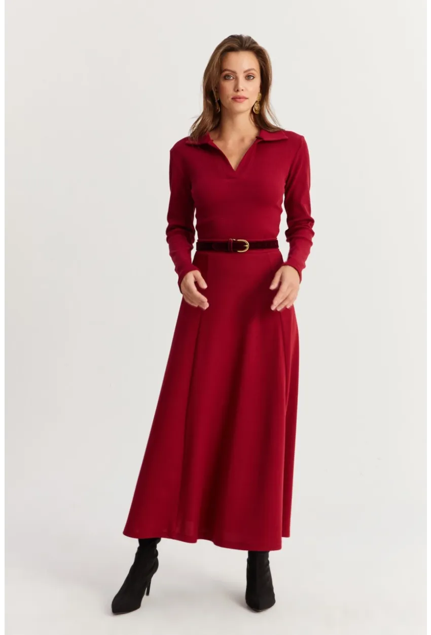 Kadın Bordo Çan Etek MLON3005