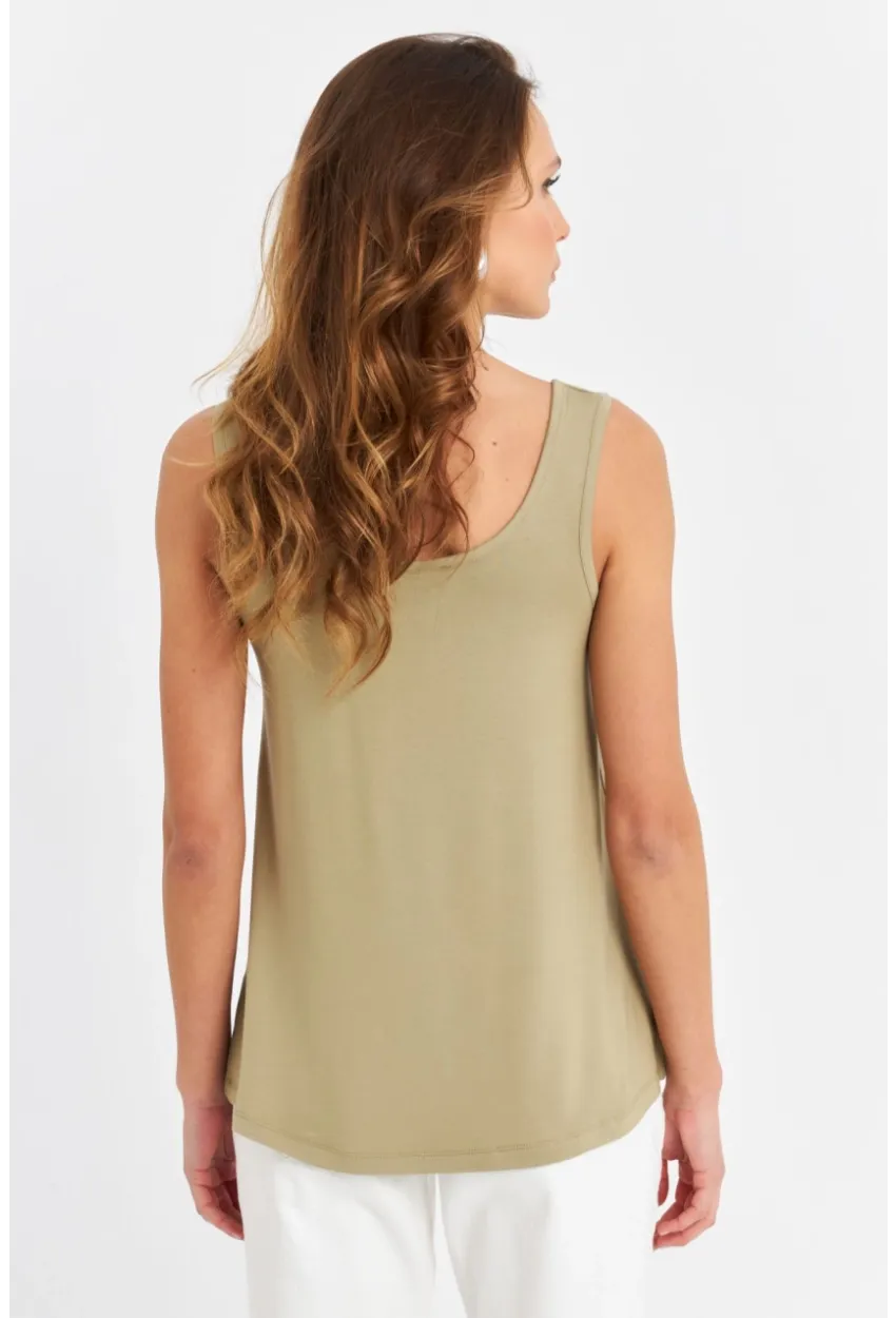 Kadın Çağla Yeşili Salaş Atlet AAN100