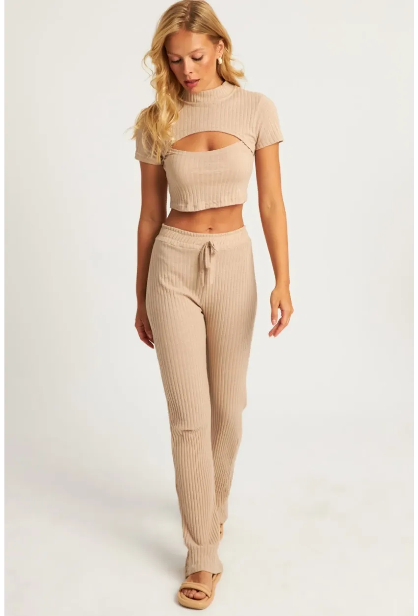 Kadın Camel Pencereli Takım XL2017