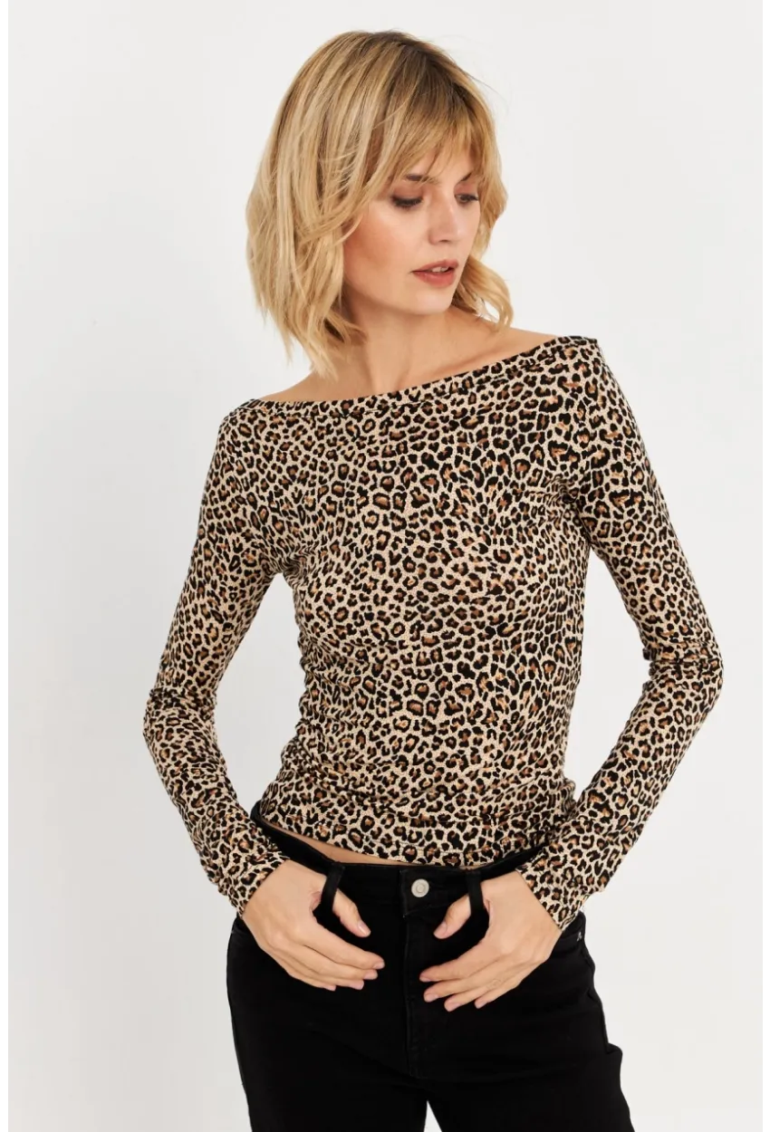 Kadın Camel-Siyah Bluz HOR13