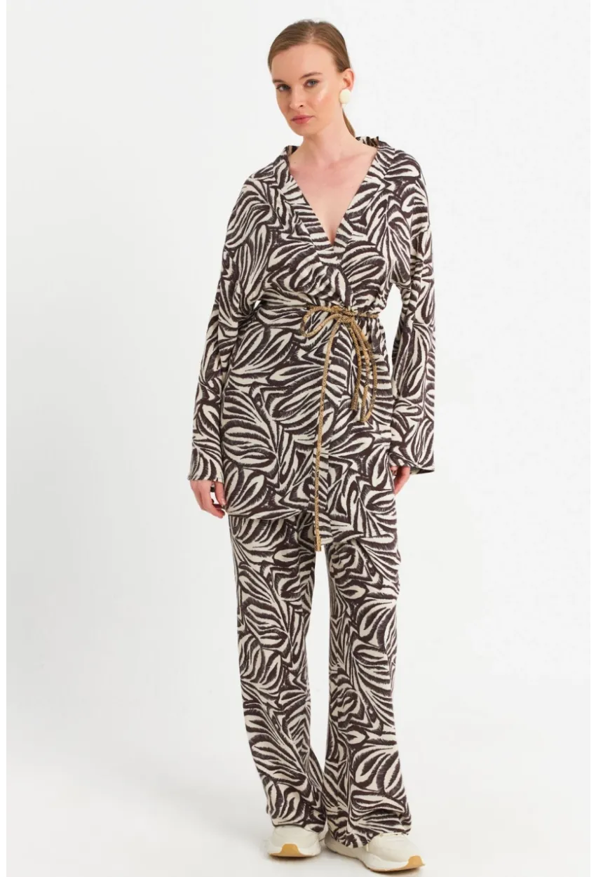 Kadın Ekru-Kahve Alt Üst Takım MGÇ202