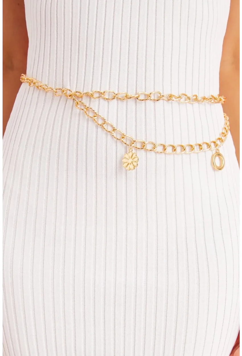 Kadın Gold Rengi Zincir Kemer BE533