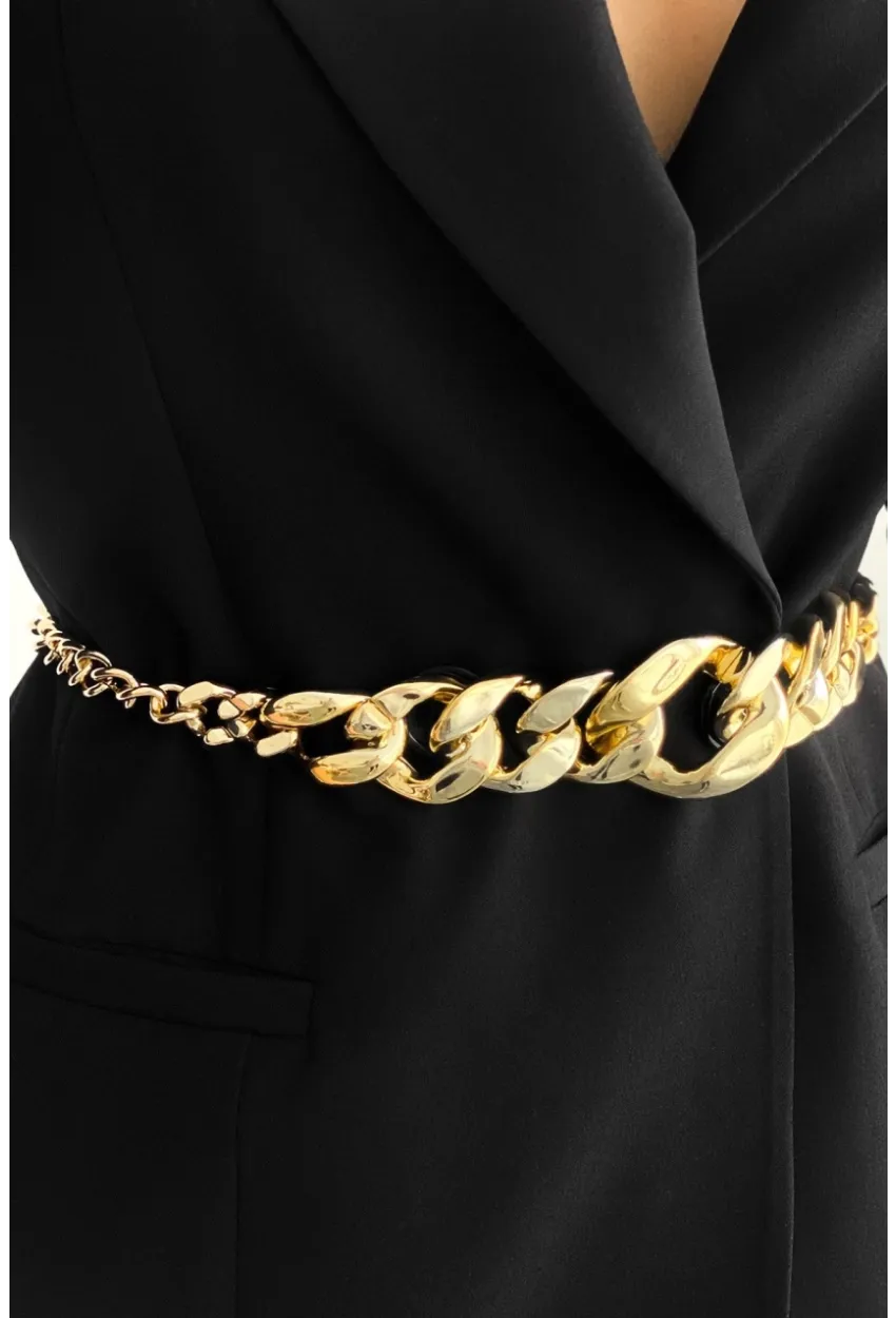 Kadın Gold Rengi Zincir Kemer BE629