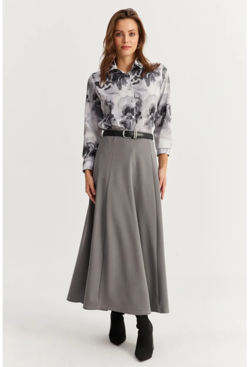 Kadın Gri Çan Etek MLON3005