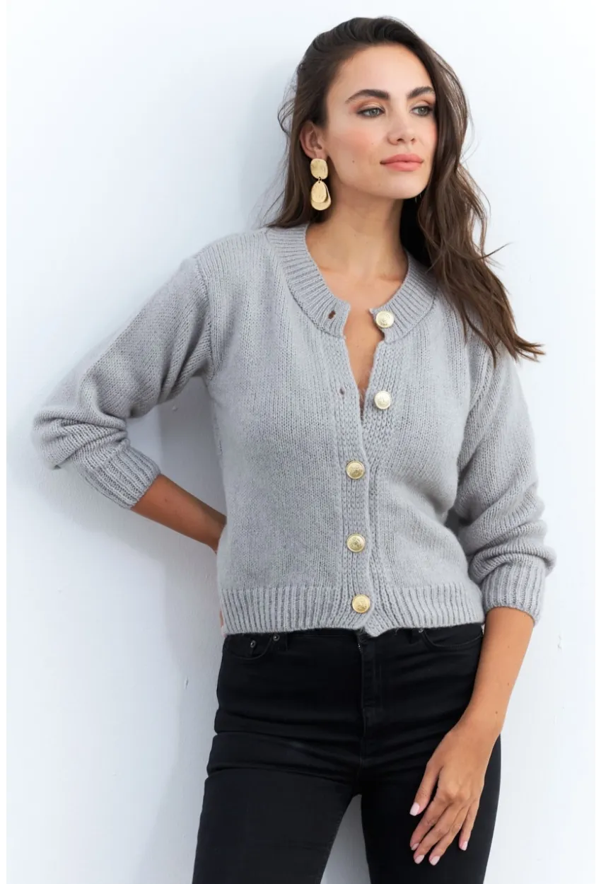 Kadın Gri Hırka YV285