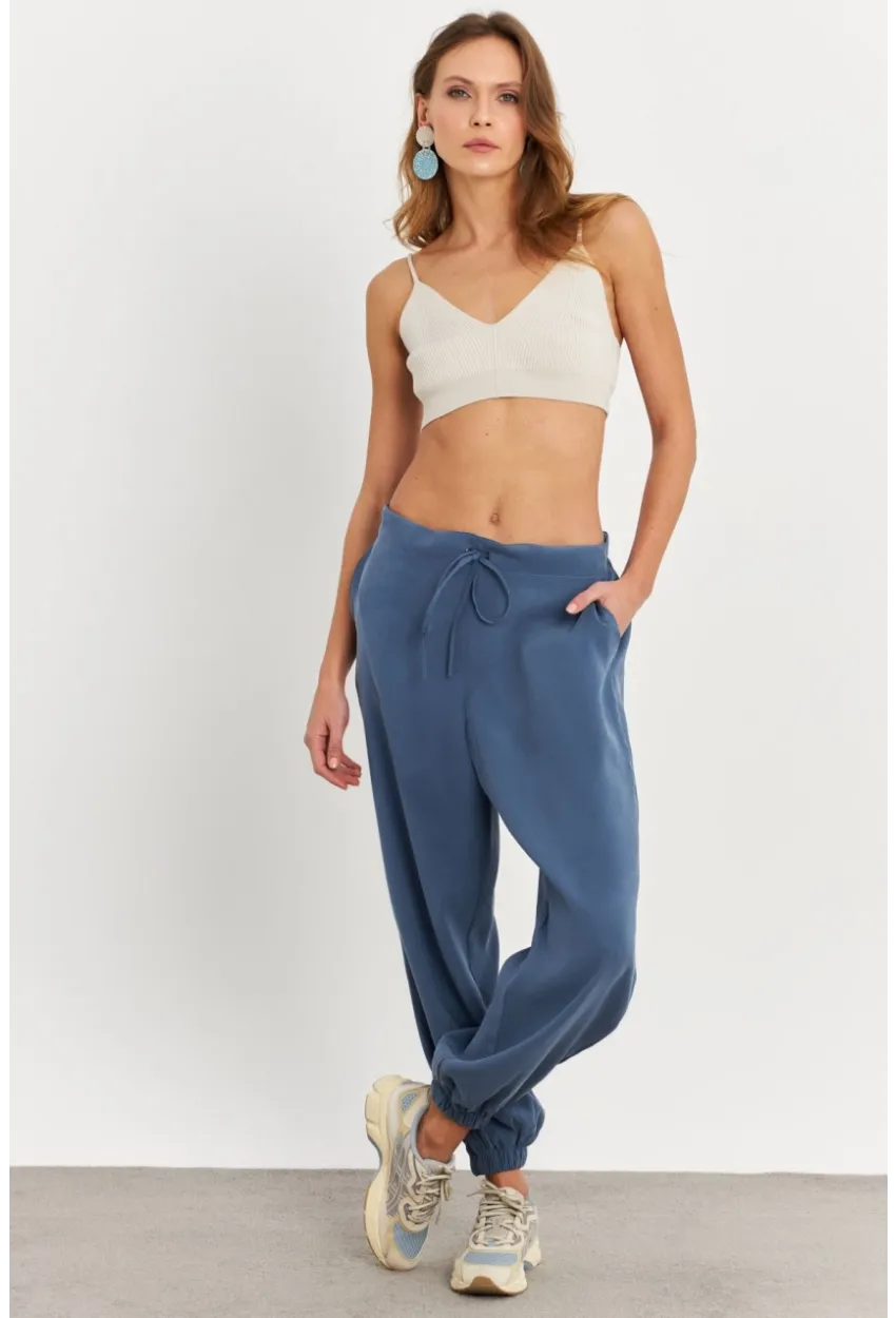 Kadın İndigo Kubra Şalvar Pantolon GÇ900