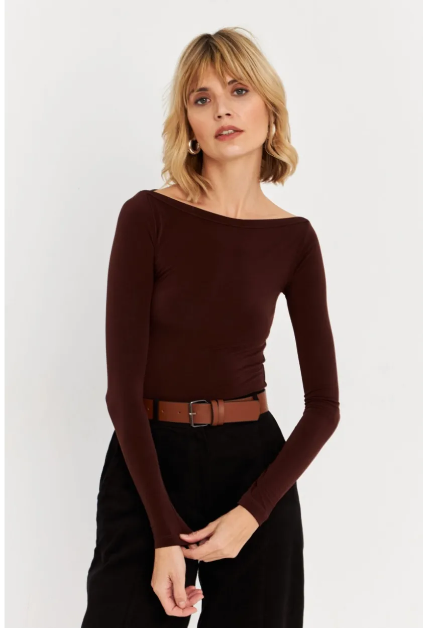 Kadın Kahverengi Bluz HOR13