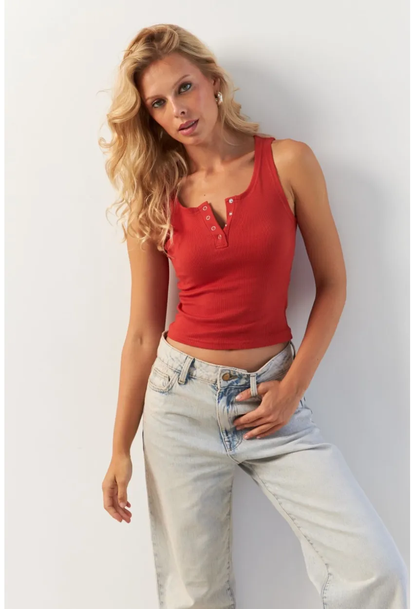 Kadın Kiremit Patlı Kaşkorse Bluz MK02