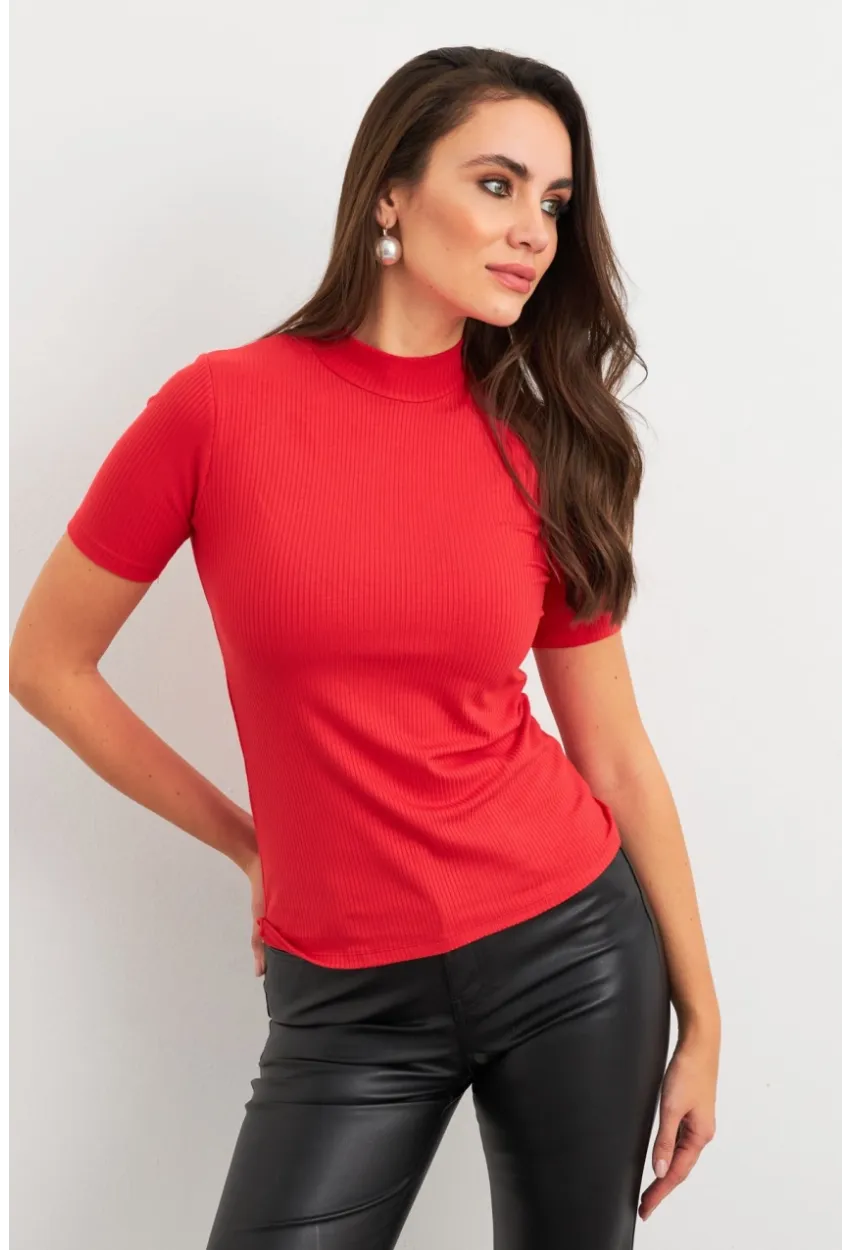Kadın Kırmızı Basic Bluz AYD404
