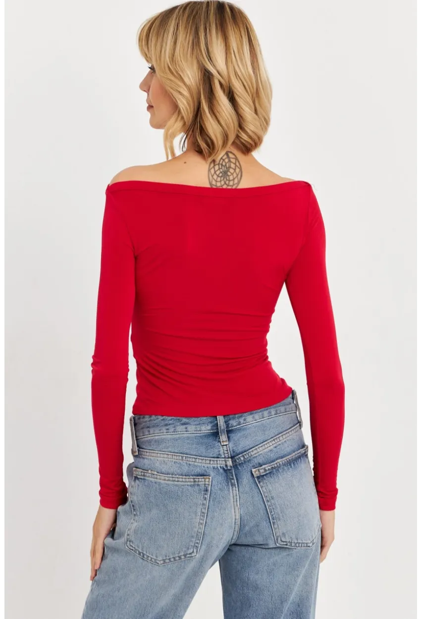 Kadın Kırmızı Bluz HOR13