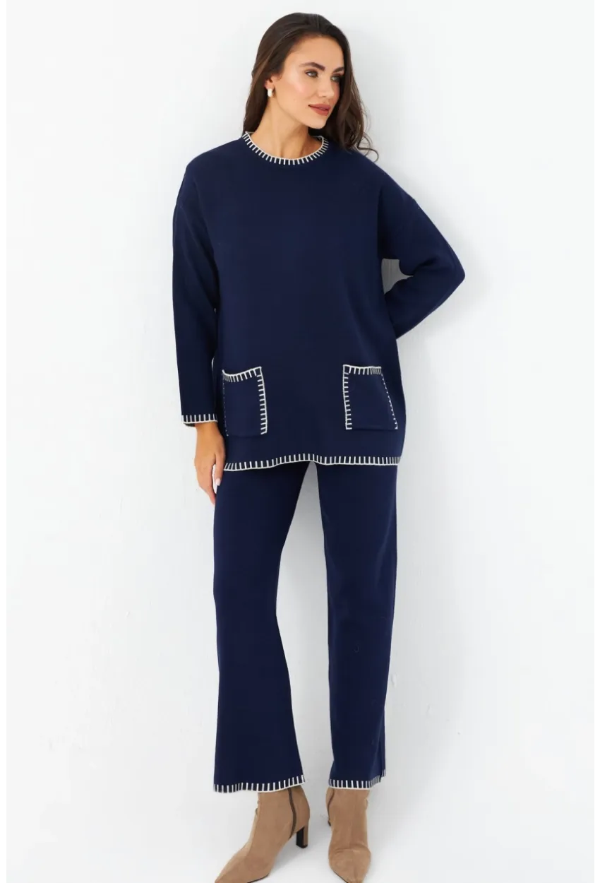 Kadın Lacivert Alt Üst Takım MMK61
