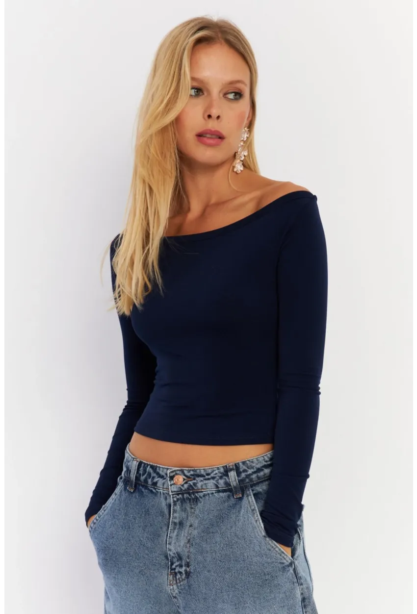 Kadın Lacivert Bluz HOR13
