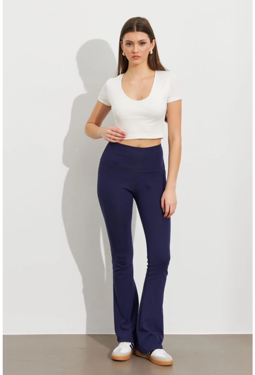 Kadın Lacivert İspanyol Paça Tayt ATS60