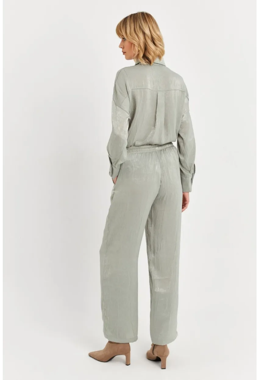 Kadın Mint Saten Pantolon MCAR1128