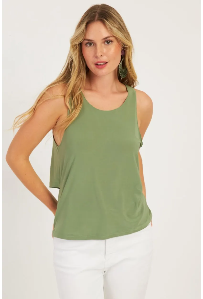 Kadın Mint Sırtı Çapraz Bluz YZ1029