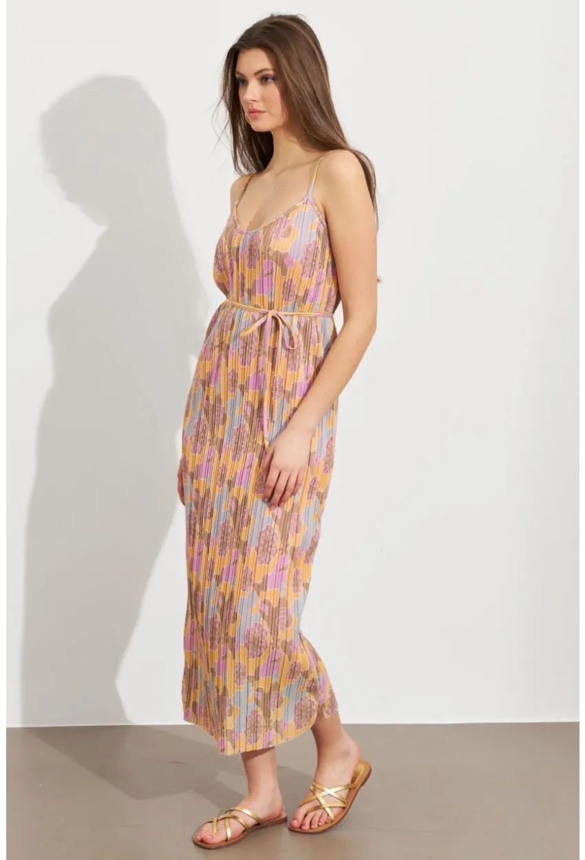 Kadın Multi Astarlı Desenli Midi Elbise TOP08