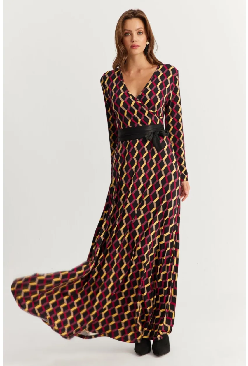 Kadın Multi Kruvaze Maxi Elbise VTN3