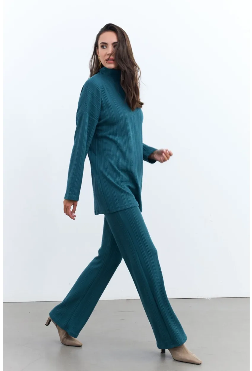 Kadın Petrol Alt Üst Pantolon Takım MTF28