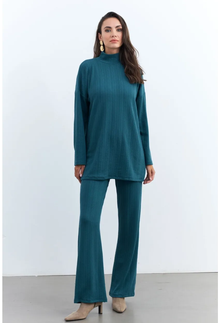 Kadın Petrol Alt Üst Pantolon Takım MTF28