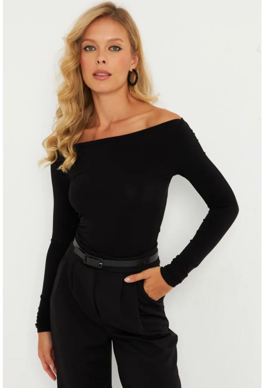 Kadın Siyah Bluz HOR13