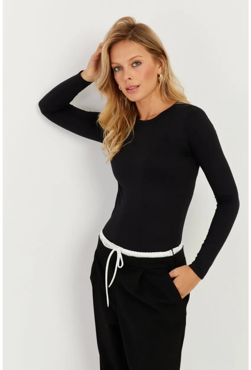 Kadın Siyah Bluz LPP1253