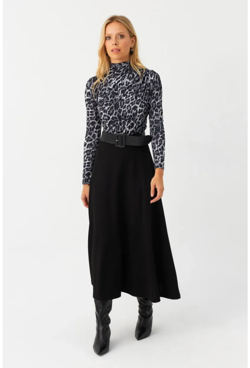 Kadın Siyah Çan Etek MLON3005