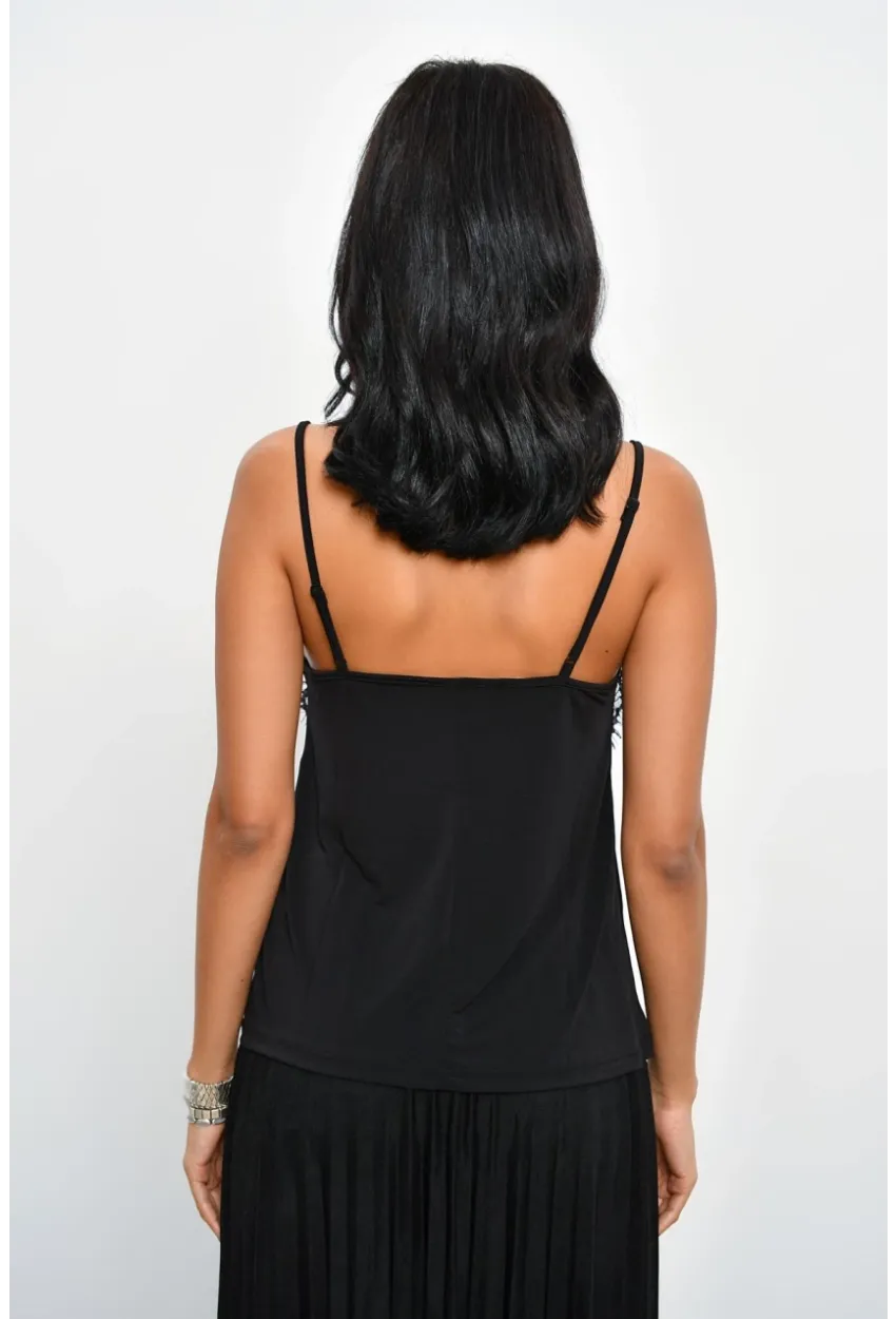 Kadın Siyah Dantelli Atlet LPP5008