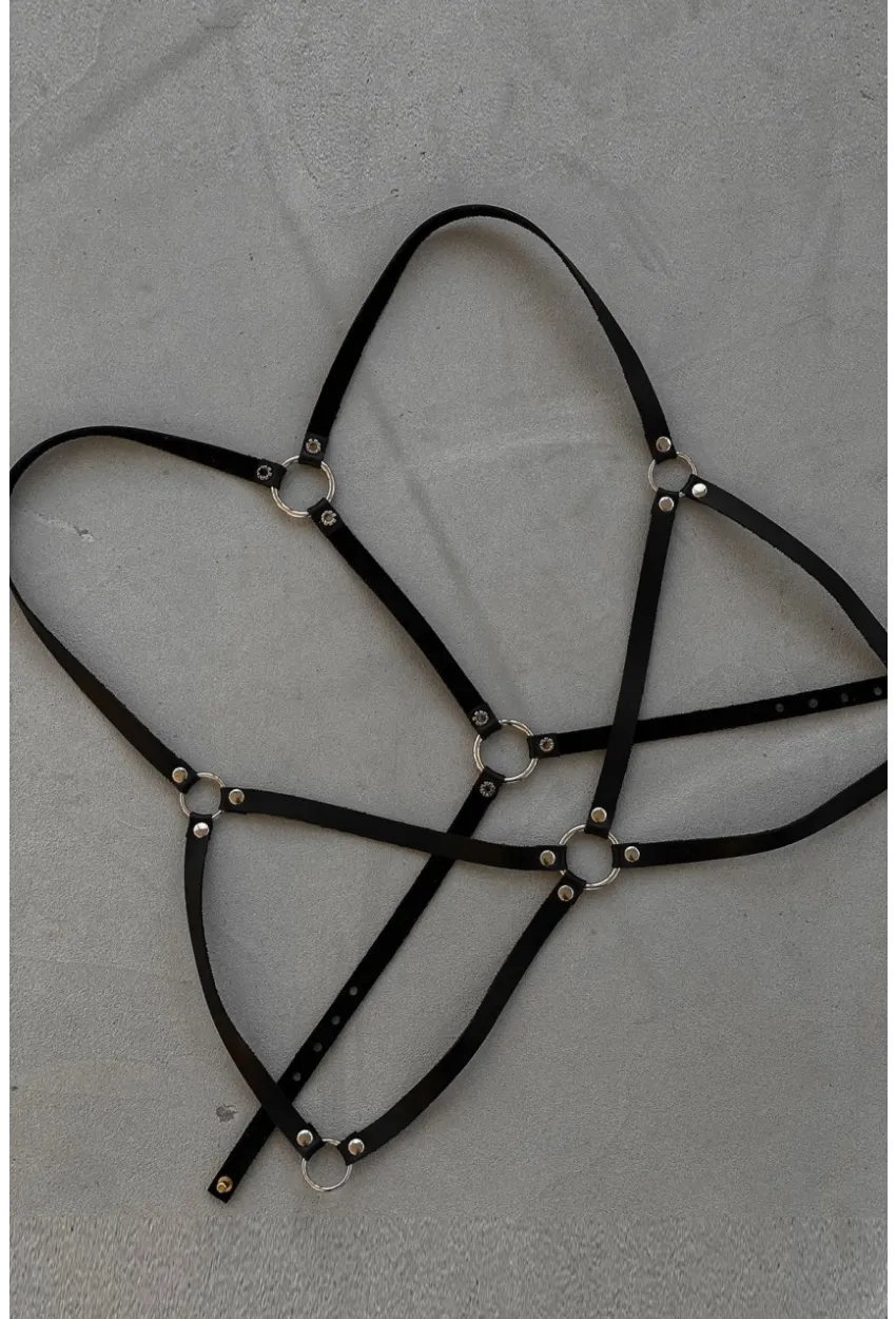 Kadın Siyah Halkalı Salopet BE626