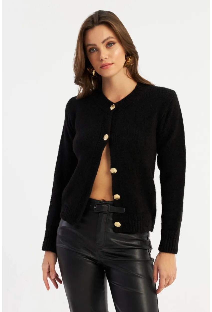 Kadın Siyah Hırka YV285