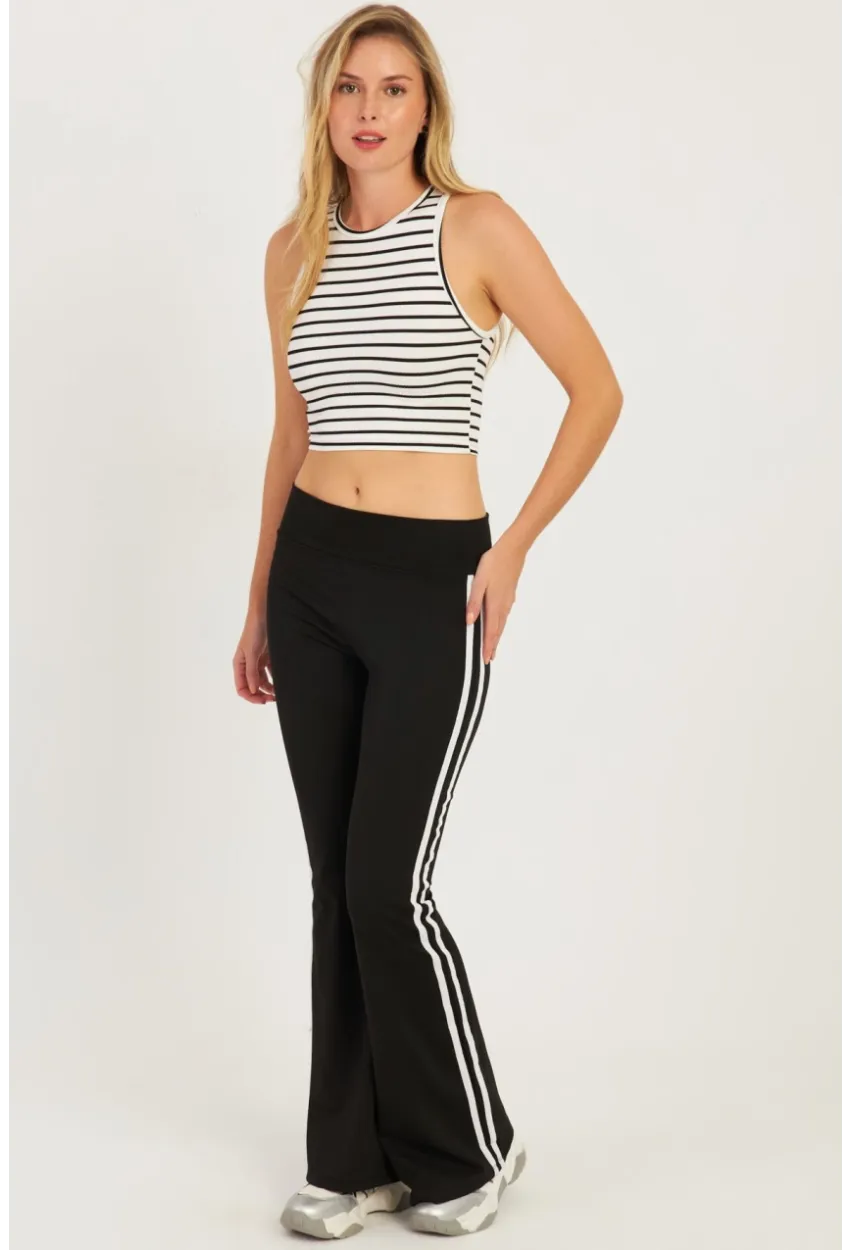 Kadın Siyah İspanyol Paça Eşofman Altı SF2542