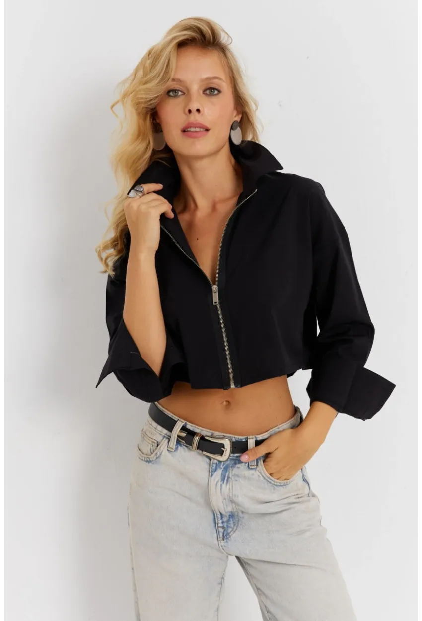 Kadın Siyah Kısa Ceket CNG115
