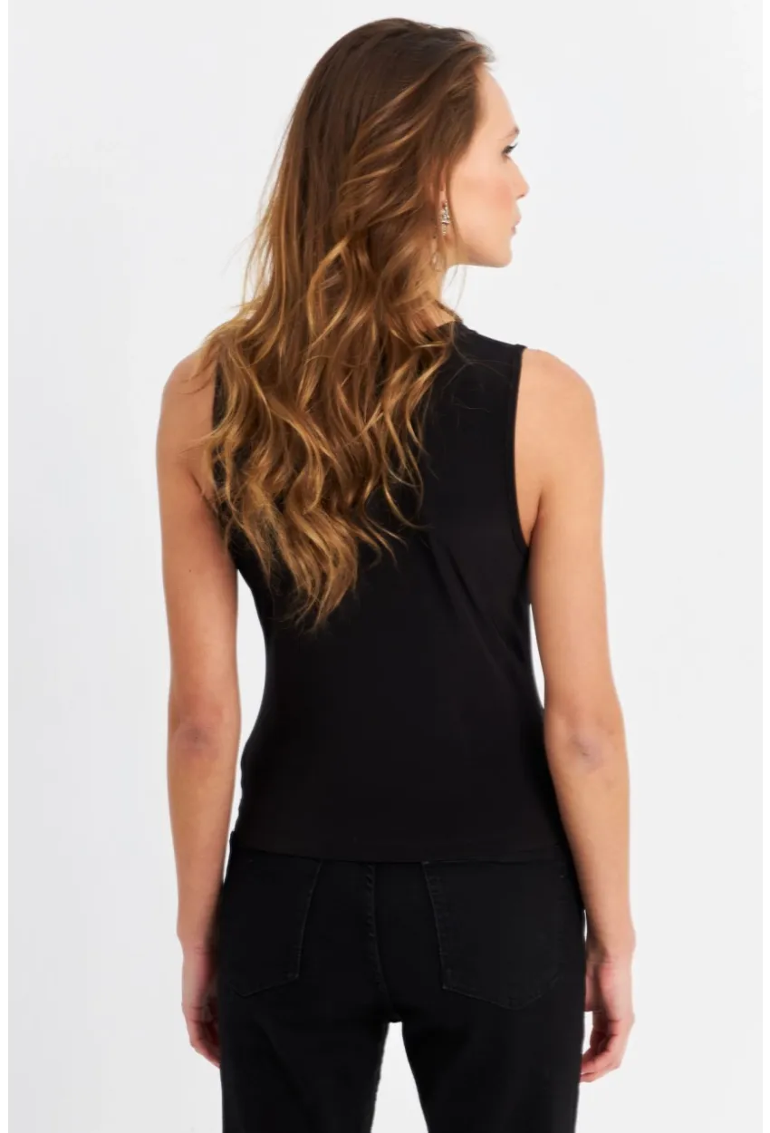 Kadın Siyah Pilili Bluz ELT165