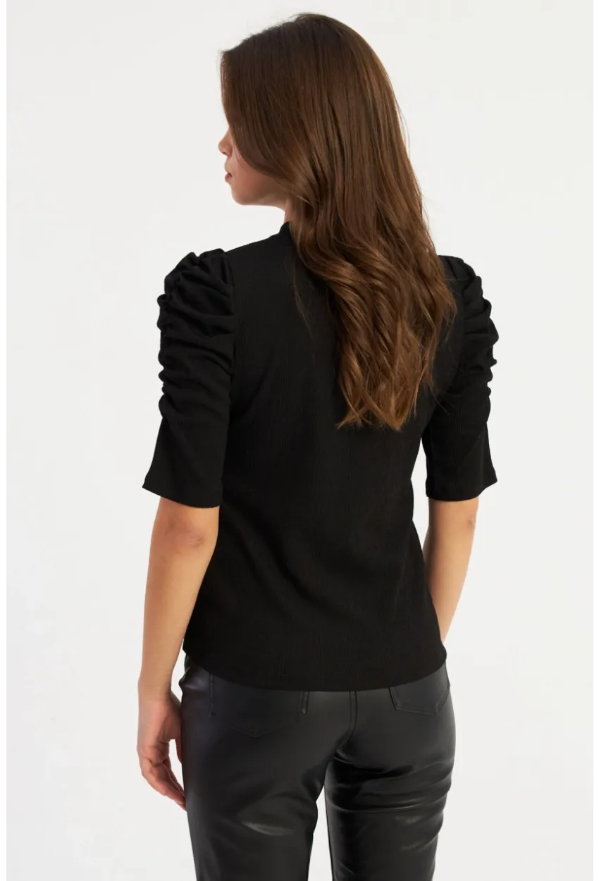 Kadın Siyah Prenses Kol Bluz MAYD12