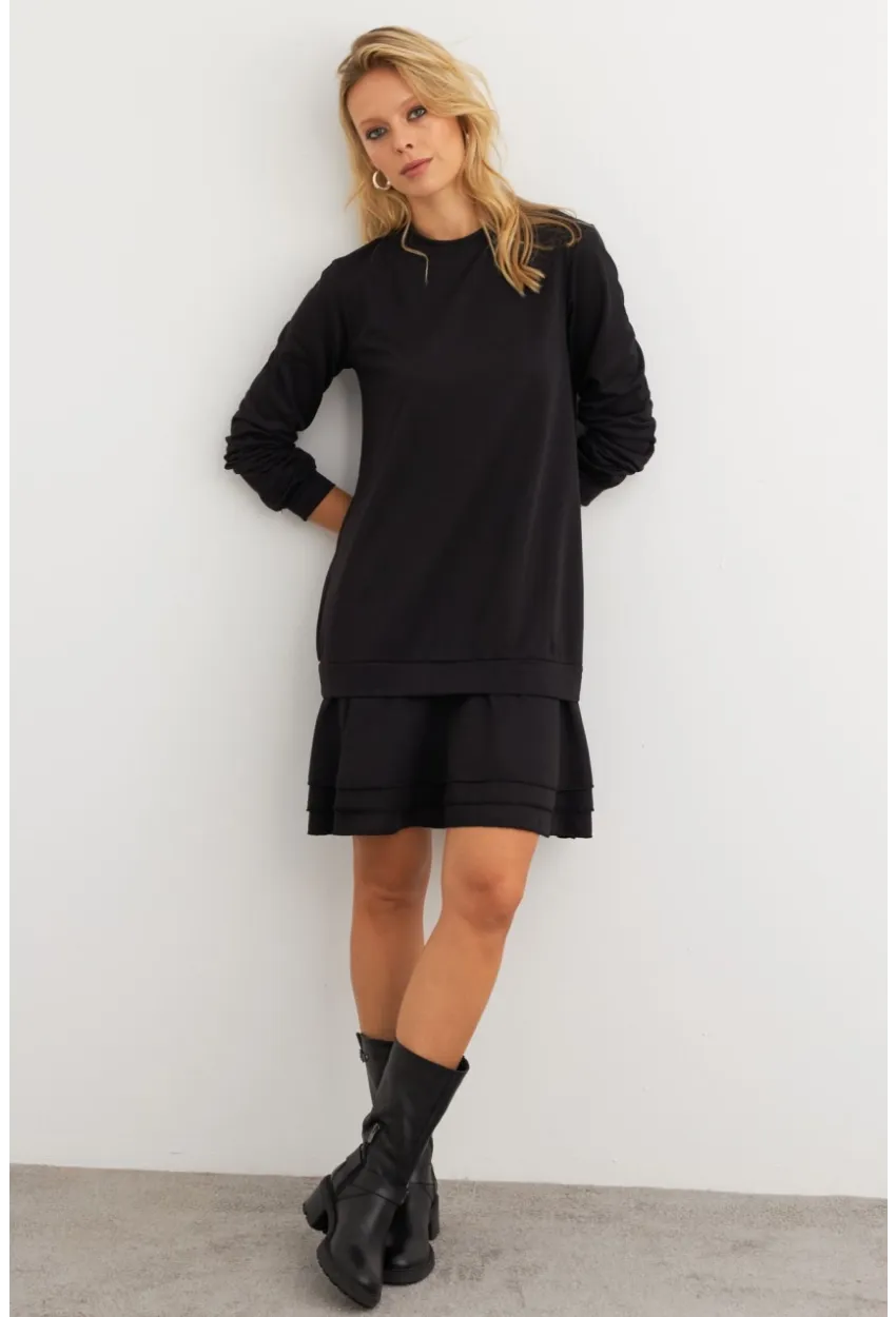 Kadın Siyah Sweat Elbise EY3016