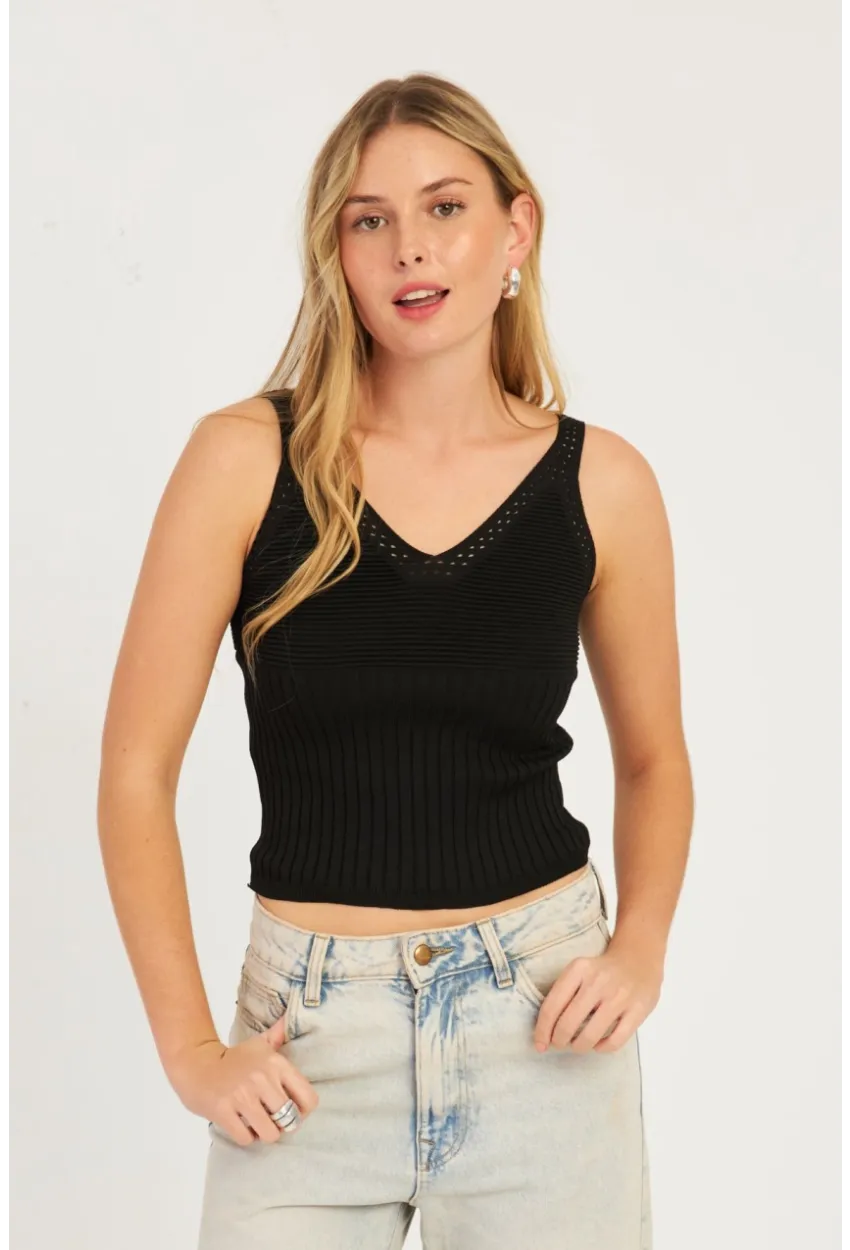 Kadın Siyah Triko Bluz SMT225
