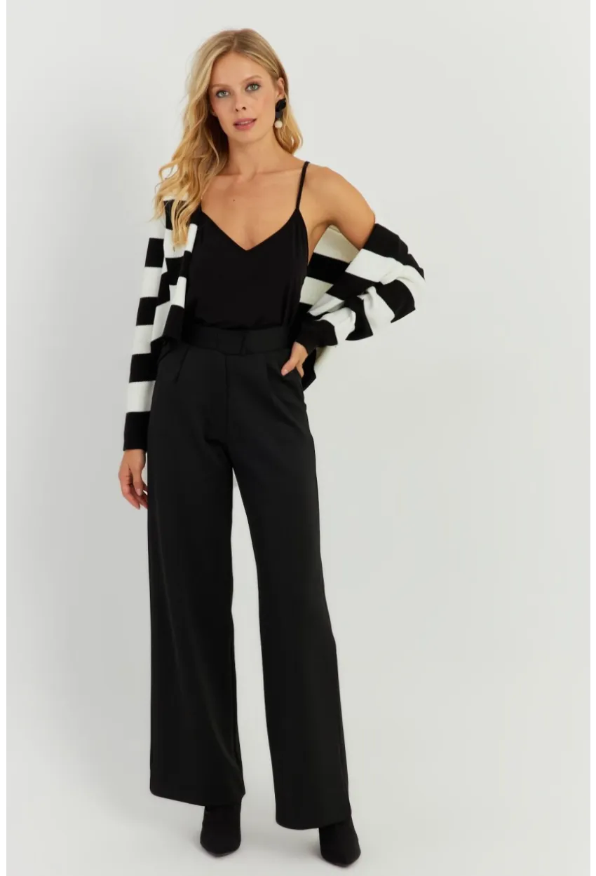 Kadın Siyah Yüksek Bel Pantolon KED2011