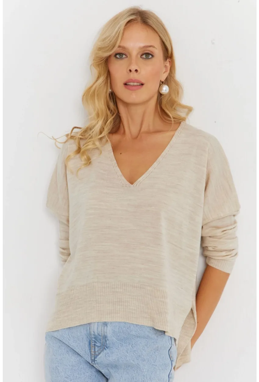 Kadın Taş Önü Kısa Triko Kazak YİL551